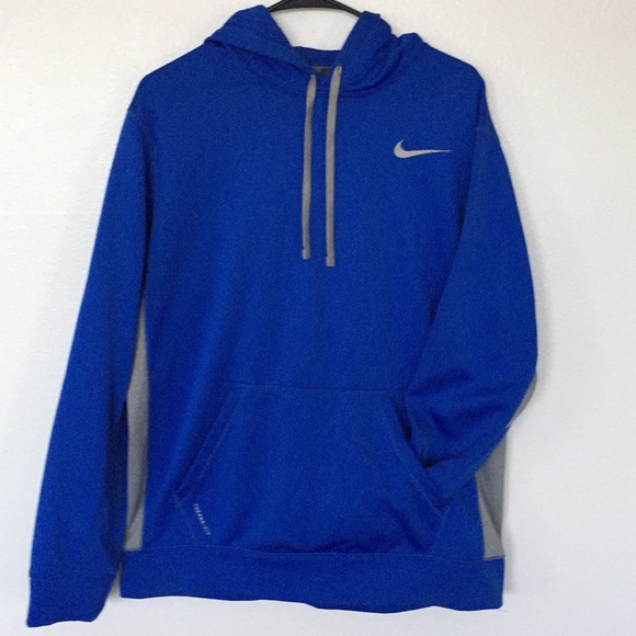Nike Other - Nike Men's Thermo-Fit Blue/Gray Performance Hoodie